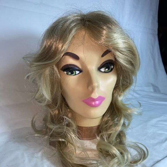 H&B PASION FOR FASHION LONG 70S FARRAH BLOND WIG - Picture 8 of 10